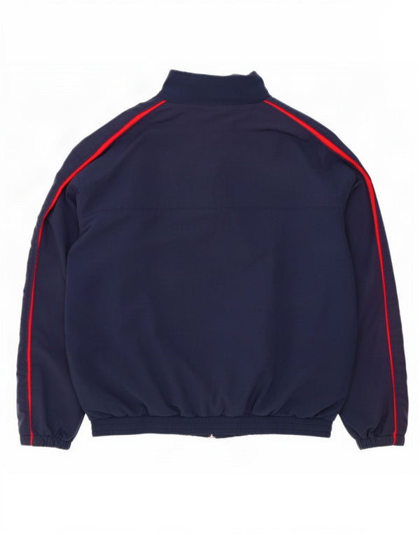 Umbro Veste de survêtement pour homme Large Bleu Marine Colorblock Polyester