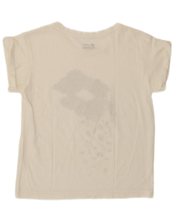 Lotto T-shirt graphique surdimensionné pour femme UK 6 XS Blanc