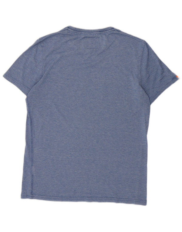 Superdry Homme T-Shirt Graphique Haut Large Bleu Moucheté Coton