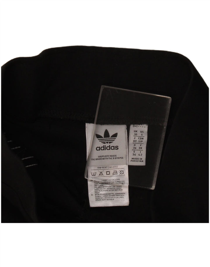 Adidas Leggings Femme UK 10 Petit Coton Noir