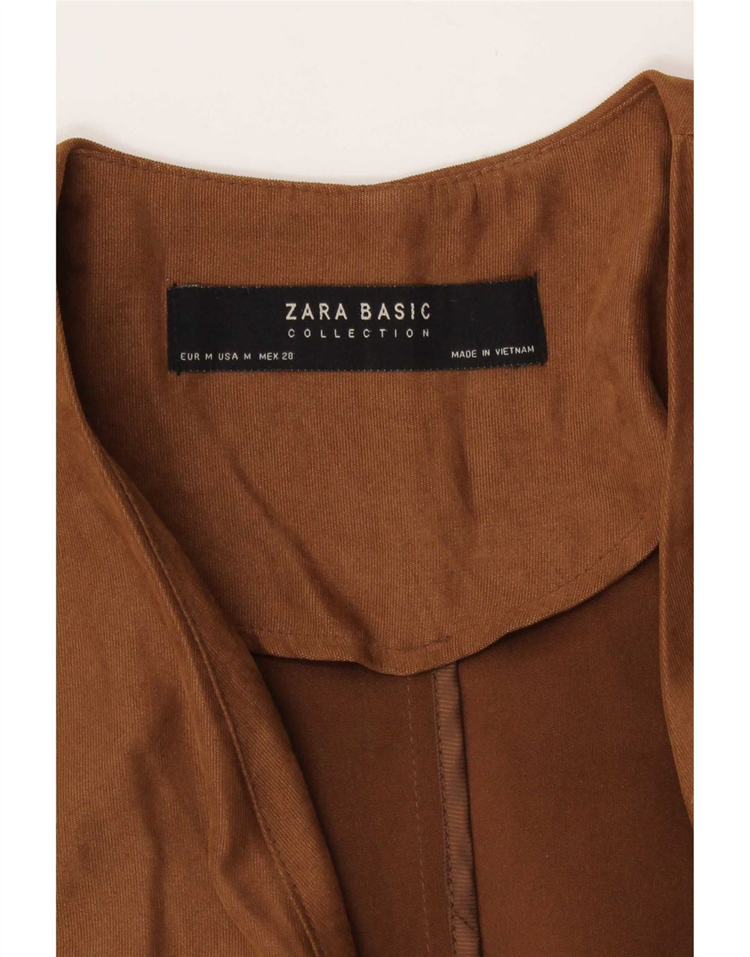Zara Cardigan à manches 3/4 pour femme UK 14 Marron moyen