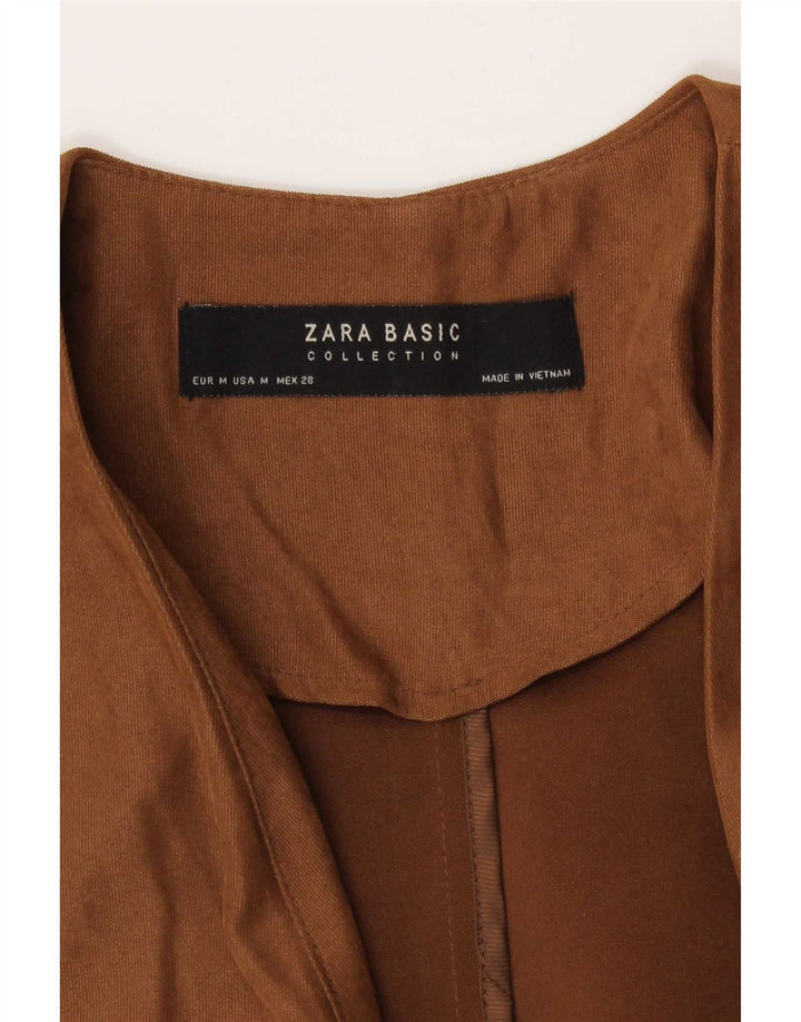 Zara Cardigan à manches 3/4 pour femme UK 14 Marron moyen