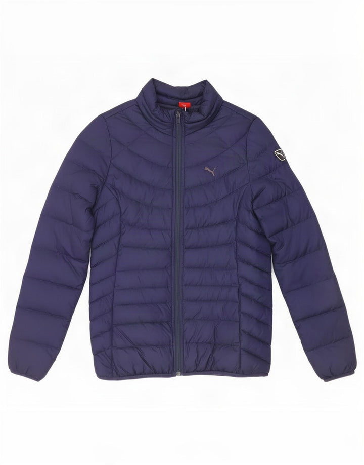 Puma Veste matelassée pour femme UK 10 Small Bleu marine Nylon