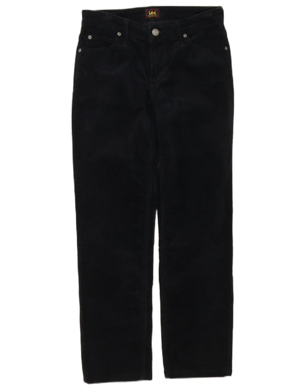 Lee Pantalon droit Marion en velours côtelé pour femme W27 L27 Noir Coton