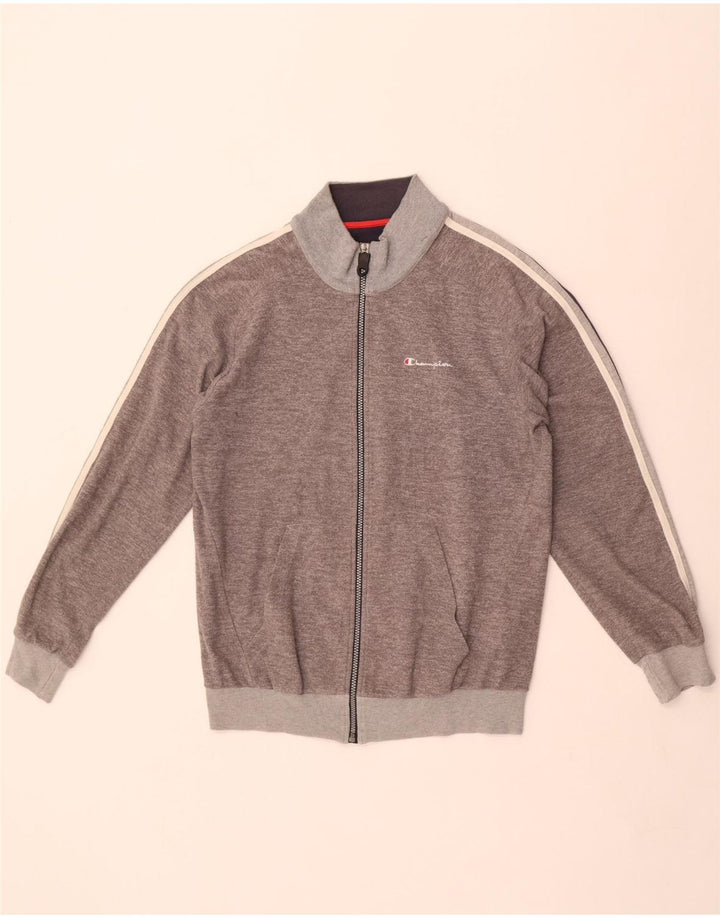 Champion Veste de Survêtement Homme Gris Moyen Polyester
