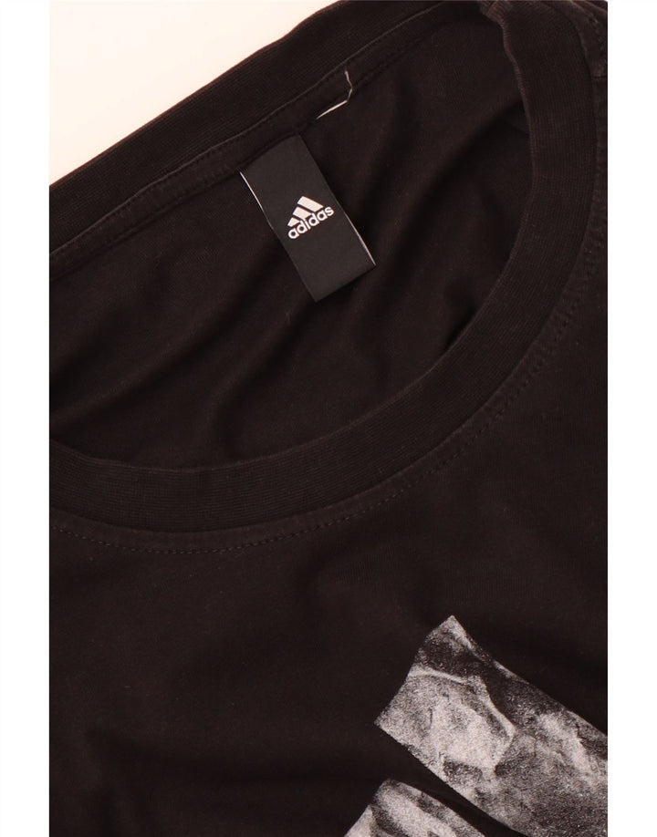 ADIDAS Mens Graphic T-Shirt Top XL Black