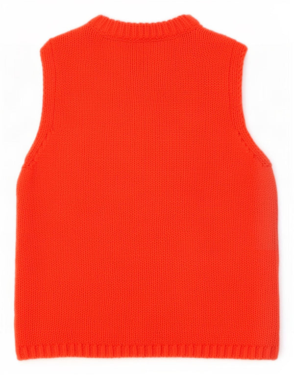 Zara Womens Crop Vest Débardeur UK 8 Petit Coton Rouge
