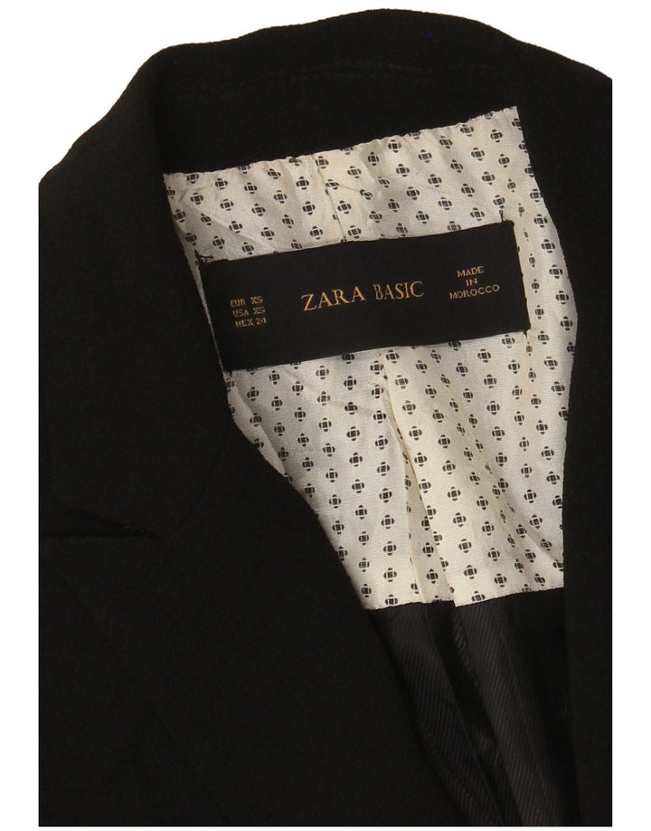 Zara Veste blazer à 1 bouton pour femme UK 6 XS Noir