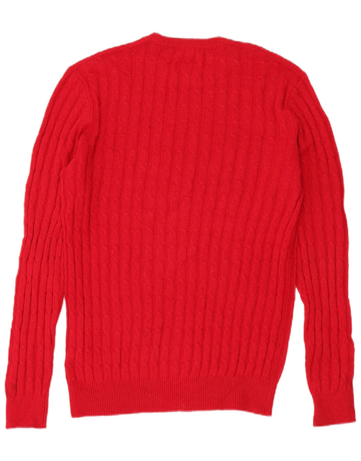 Jack Wills Pull à col rond pour homme en laine rouge Taille S