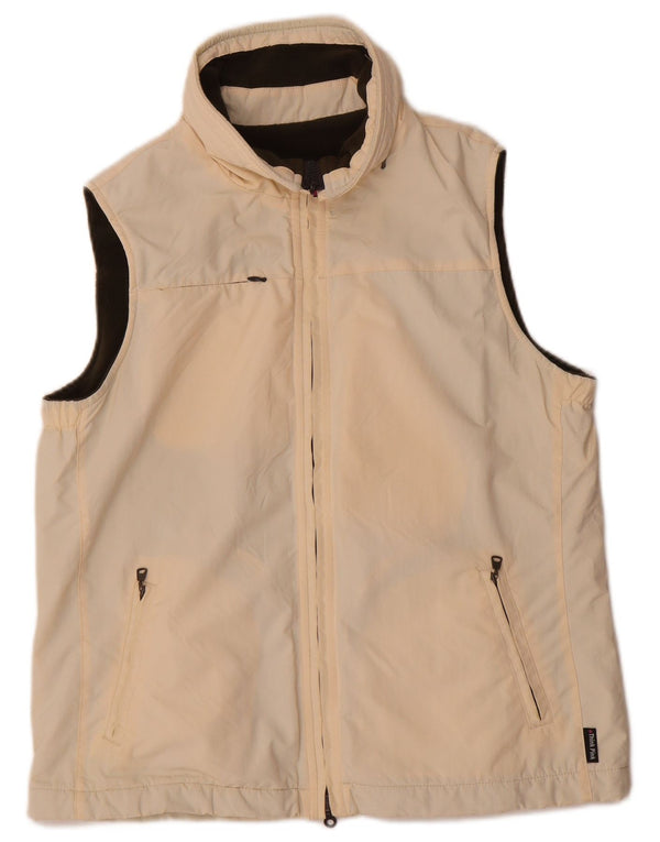 Think Pink Femme Gilet Réversible Oversize IT 40 Petit Beige Polyamide