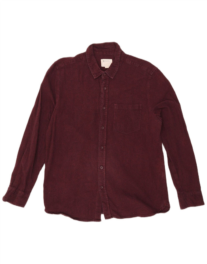 Mountain Warehouse Chemise en flanelle pour homme en coton bordeaux Taille L