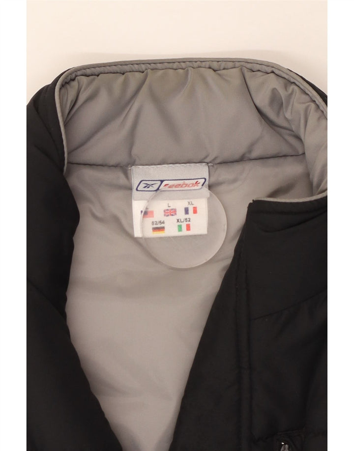 REEBOK Gilet rembourré homme UK 40 Large Noir Polyester