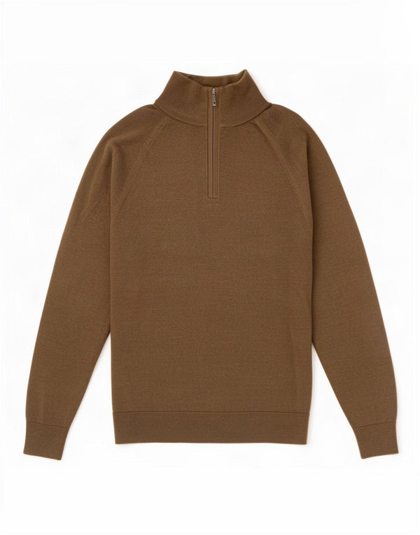 Gap Pull col zippé pour homme XS en laine mérinos kaki