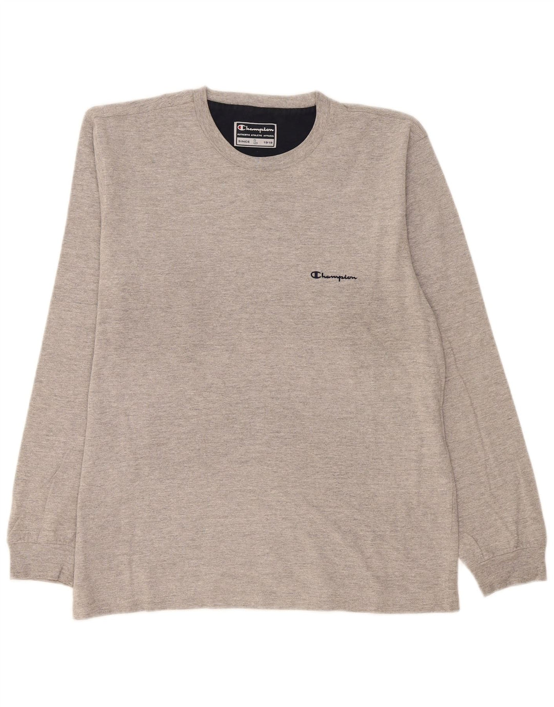 Champion Haut à manches longues pour homme en coton moucheté gris grand