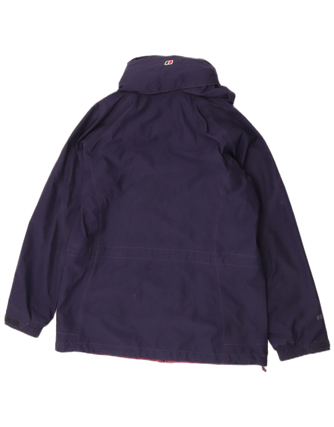 Berghaus Veste de pluie à capuche pour femme UK 12 Bleu marine moyen Polyester