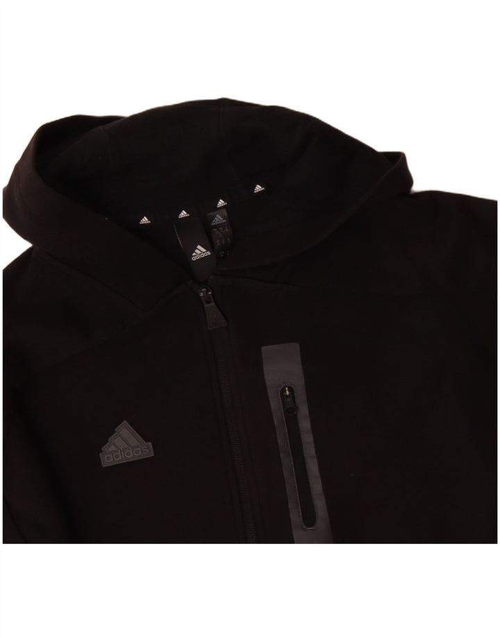 ADIDAS Pull à capuche zippé pour homme Petit Noir