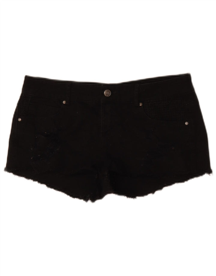 Zara Short en jean pour femme EU 38 Small W28 Noir