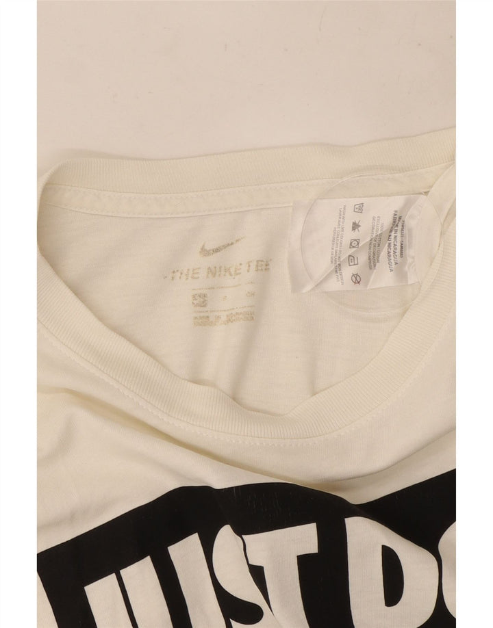 Nike T-shirt graphique pour hommes, petit, en coton blanc