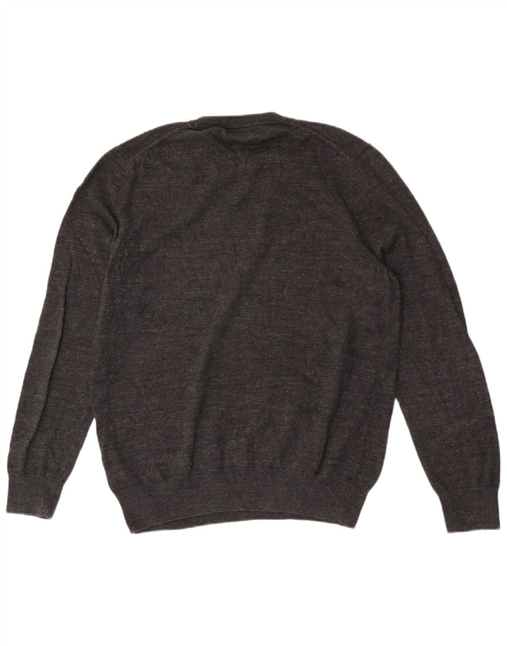 Marks & Spencer Pull col rond homme gris moyen coton moucheté