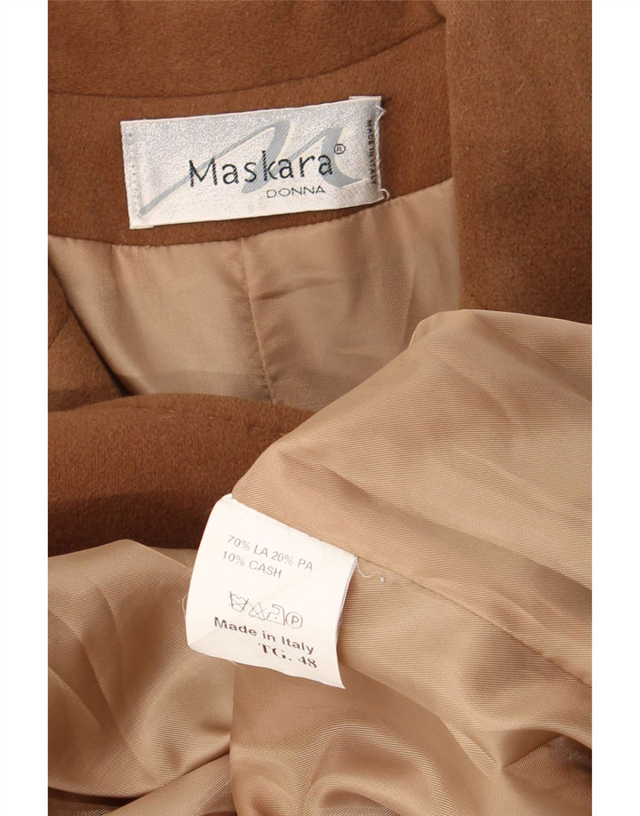 vintage Femme Pardessus IT 48 XL Laine Brune