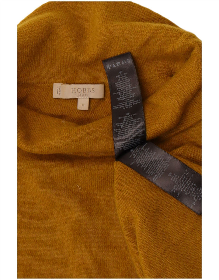 Hobbs Pull court à col roulé pour femme UK 14 en laine jaune moyen