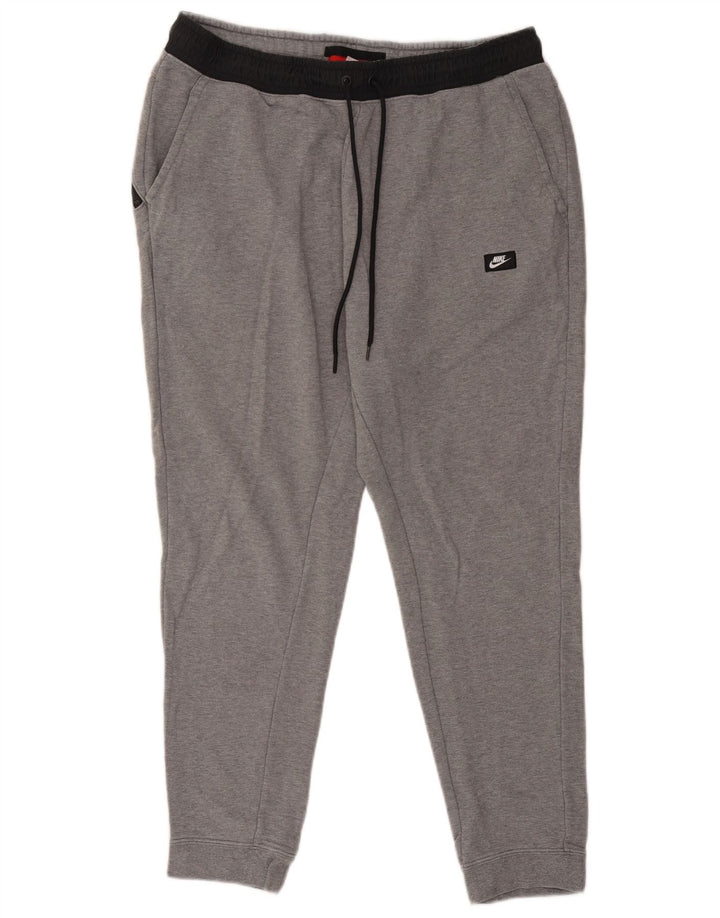 Nike Pantalon de survêtement XL en coton color block gris pour homme