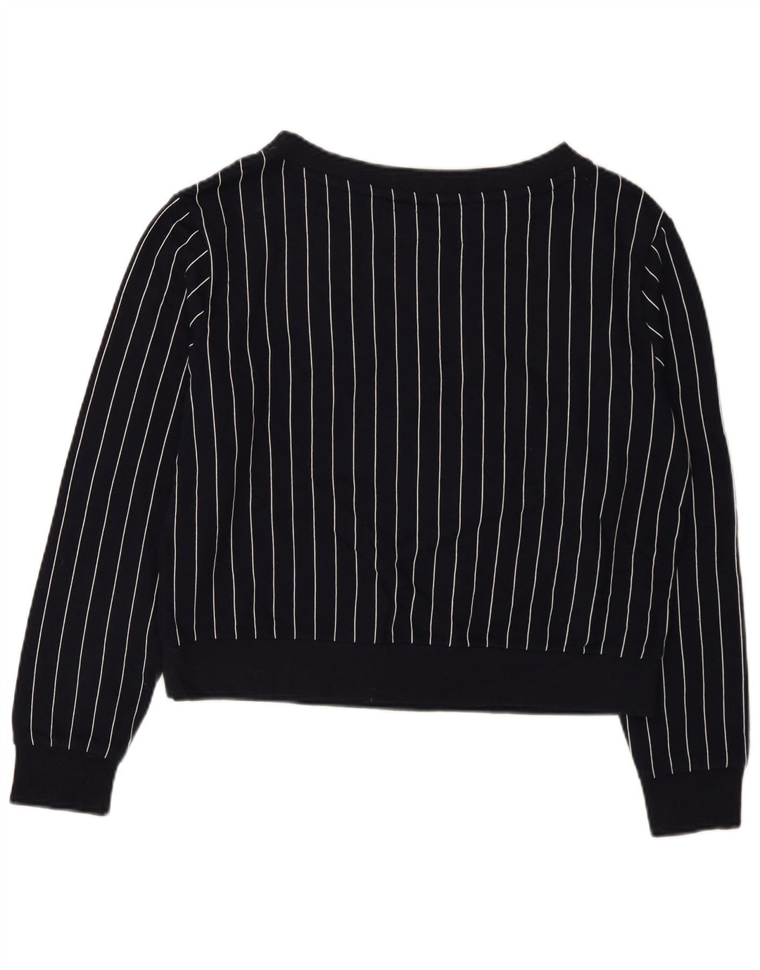 Benetton Sweat-shirt graphique pour femme UK 14 Bleu marine moyen rayé