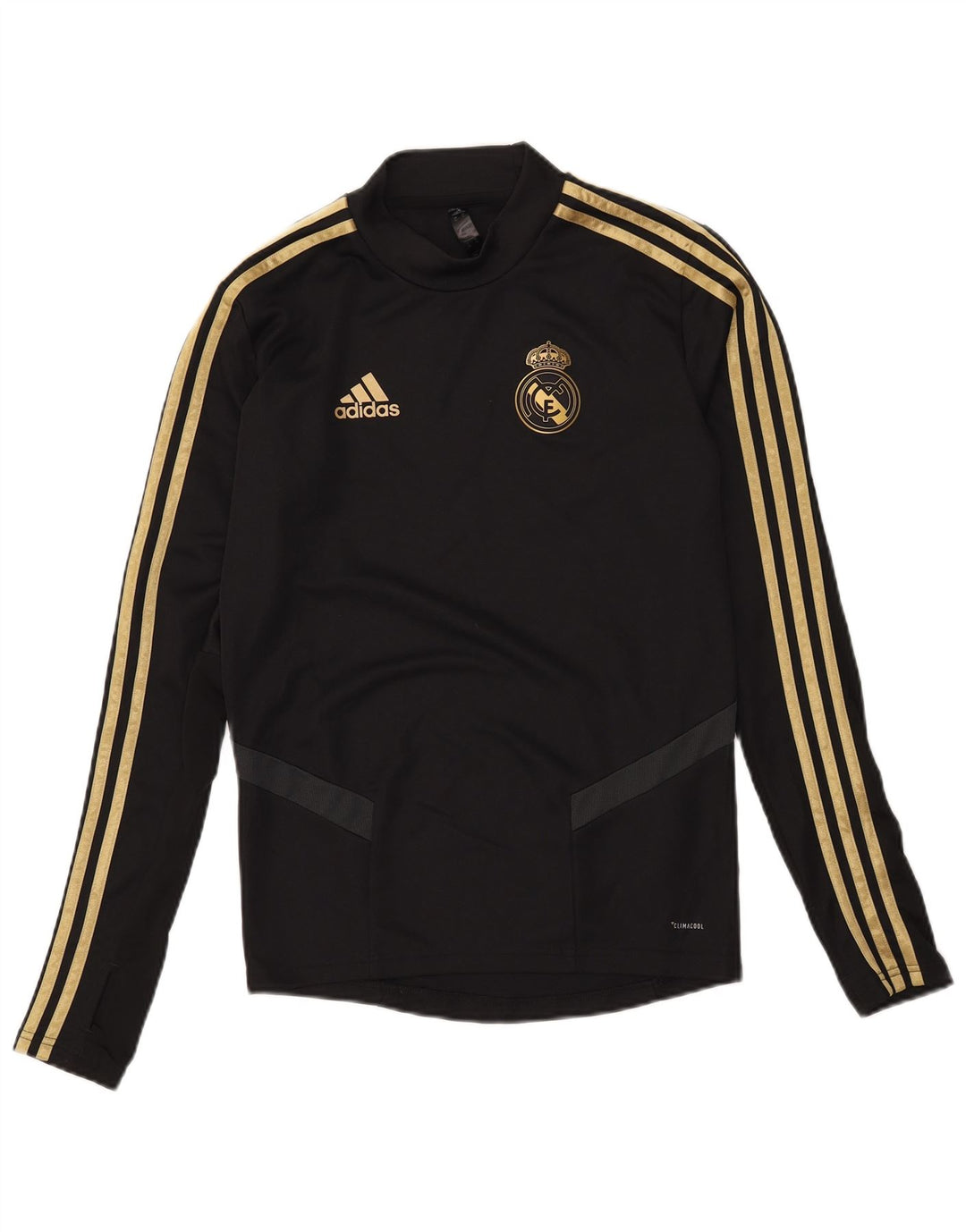 ADIDAS Homme Real Madrid Haut Manches Longues XS Noir Polyester
