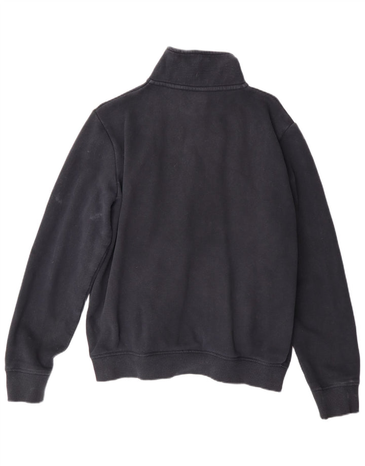 SUPERDRY Veste de survêtement pour femme UK 16 Large Bleu Marine Coton