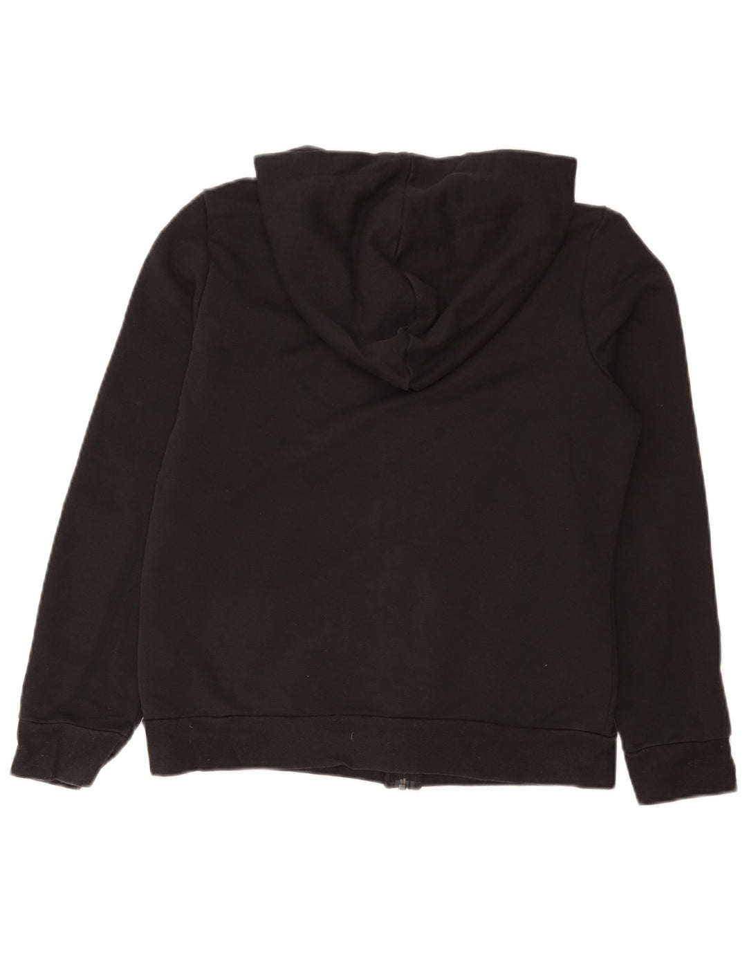 Adidas Pull à capuche zippé pour femme UK 14 Grand coton noir