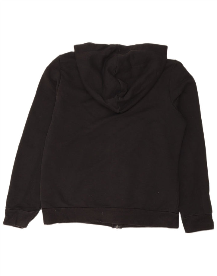 Adidas Pull à capuche zippé pour femme UK 14 Grand coton noir