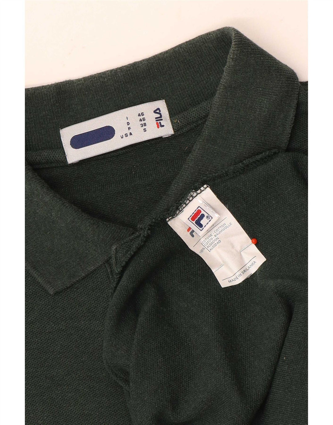 Fila Polo Homme Petit Vert Coton