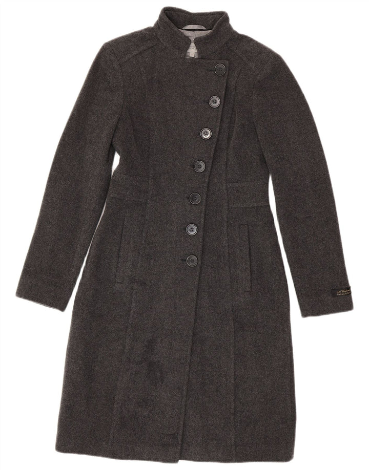 MARKS & SPENCER Manteau Femme UK 8 Petite Laine Grise