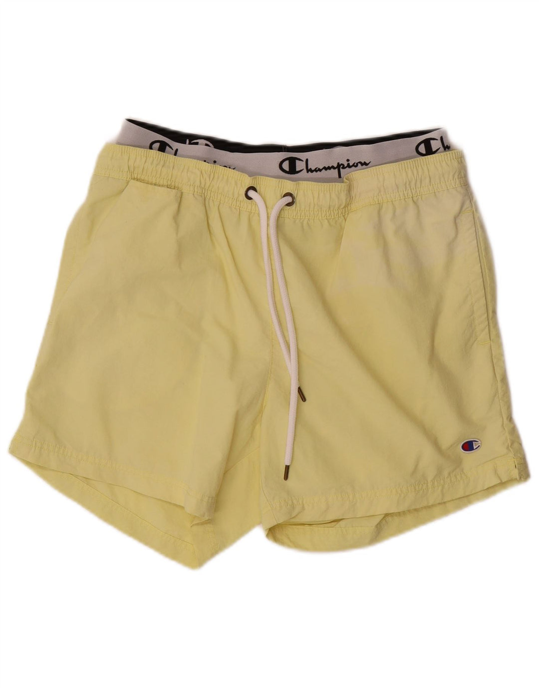 Champion Short de Bain Graphique Homme Large Jaune Polyamide
