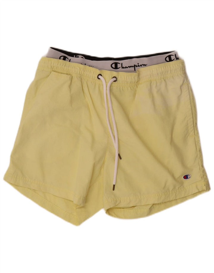 Champion Short de Bain Graphique Homme Large Jaune Polyamide