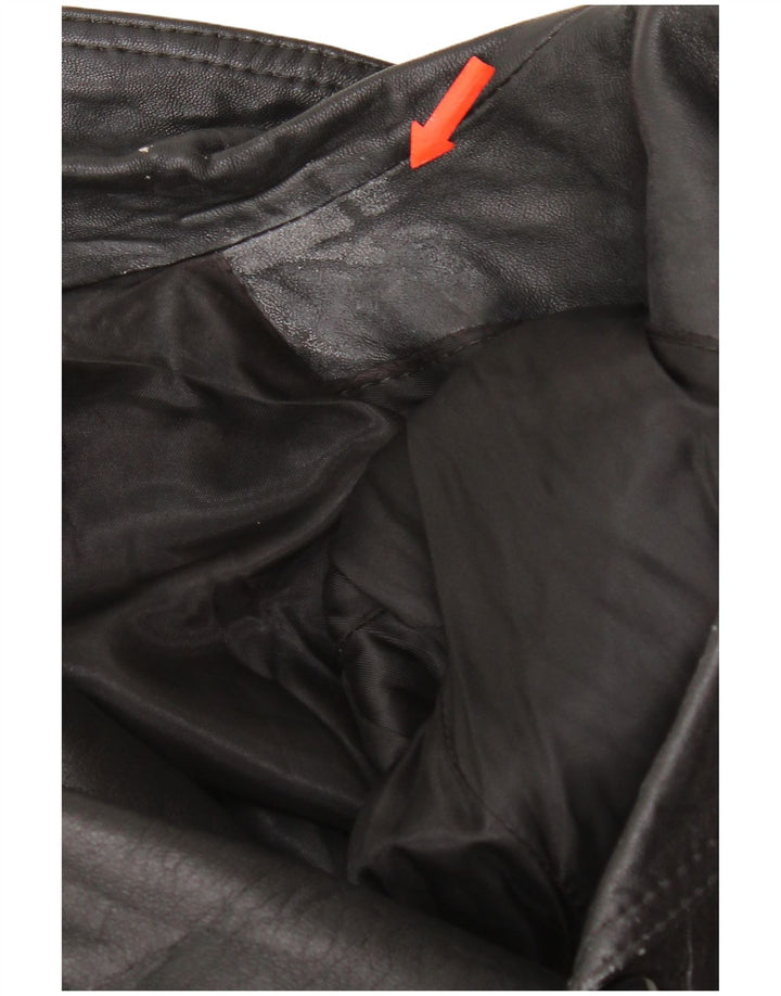 manteau en cuir homme vintage UK 38 Cuir noir moyen