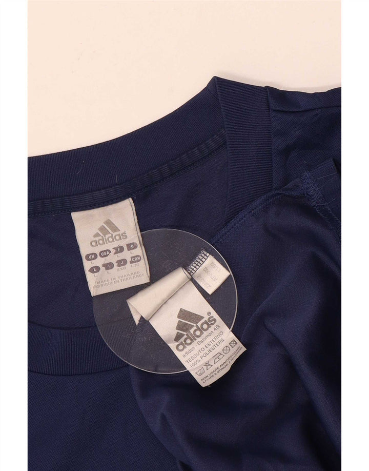 Adidas Hommes Climalite T-Shirt Haut Grand Bleu Marine Polyester