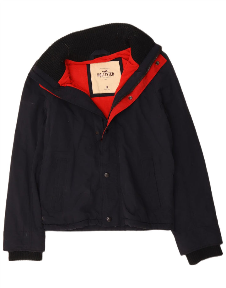 Hollister Veste coupe-vent pour homme UK 38 Bleu marine moyen Polyester