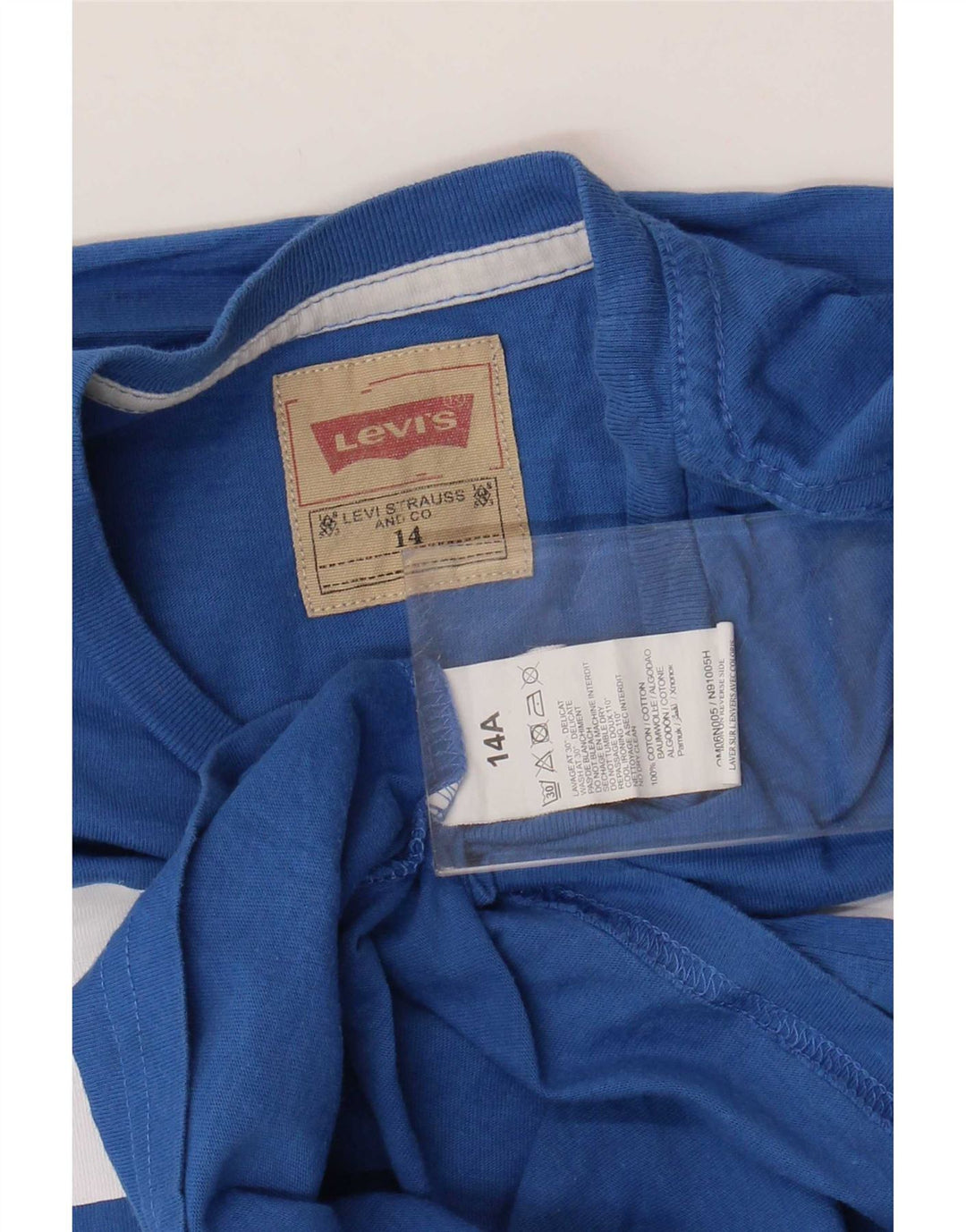 Levi's Haut graphique à manches longues pour garçon 13-14 ans Bleu Coton