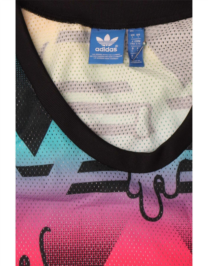 Adidas Débardeur à motif abstrait pour homme Grand polyester multicolore