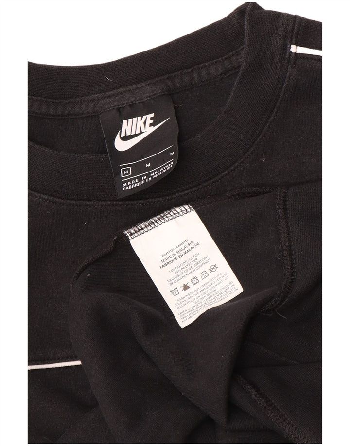 Nike Sweat-shirt pour femme UK 14 en coton noir moyen