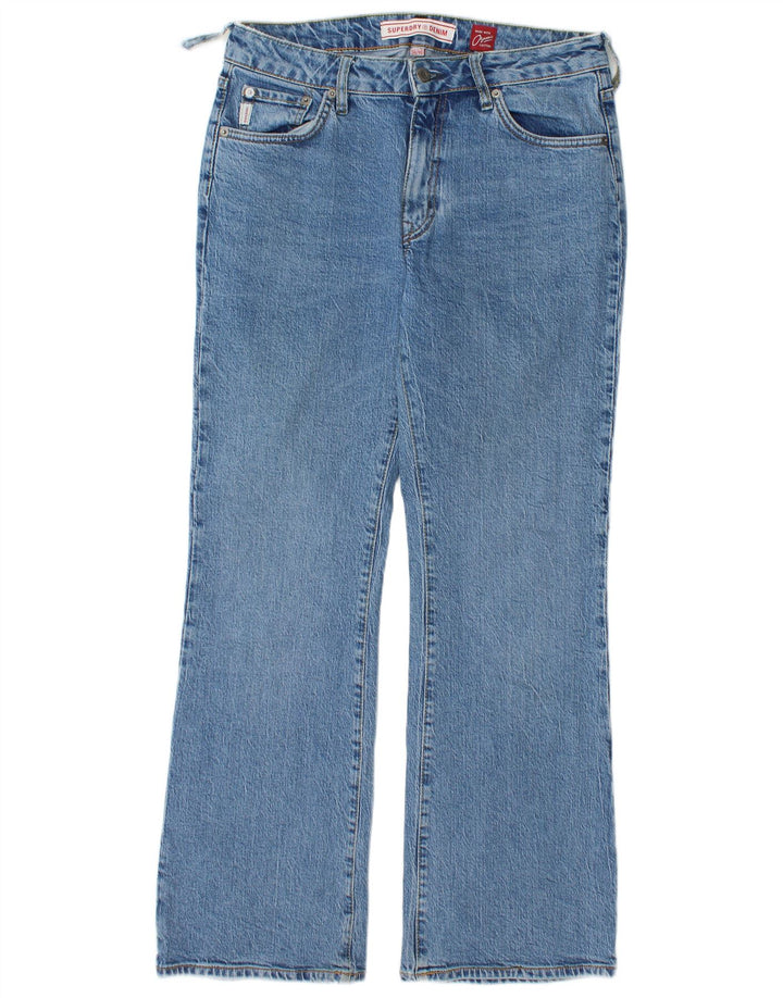 Superdry Jean Bootcut Femme W30 L30 Bleu Coton
