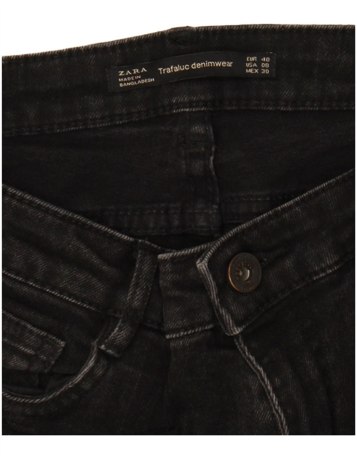 ZARA Jean slim pour femme EU 40 Medium W30 L28 Noir