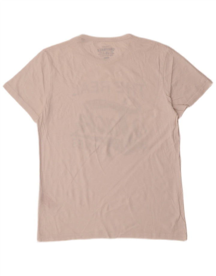 Jack & Jones T-Shirt Graphique Homme Blanc Moyen Coton