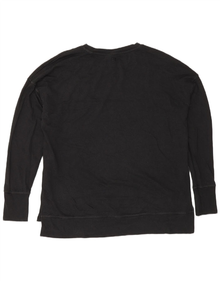 Sweaty Betty Sweat-shirt surdimensionné pour femme UK 14 en coton noir moyen