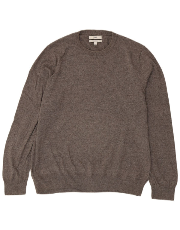 Marks & Spencer Pull col rond pour homme XL en coton gris