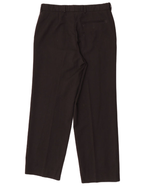 Marks & Spencer Pantalon de costume droit St. Michael pour homme W32 L28 laine noire