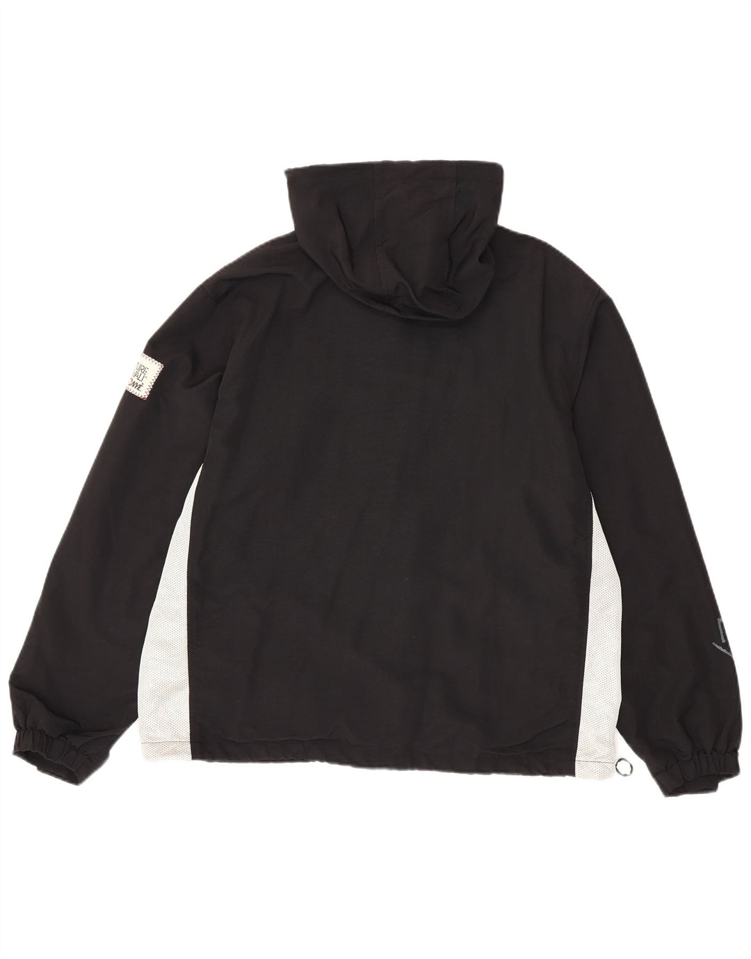 Murphy & Nye Veste de pluie à capuche graphique pour homme UK 40 Large Noir Colourblock