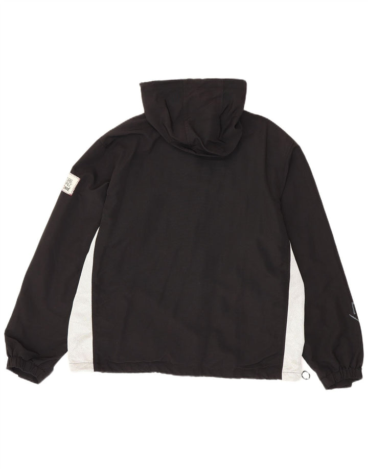 Murphy & Nye Veste de pluie à capuche graphique pour homme UK 40 Large Noir Colourblock