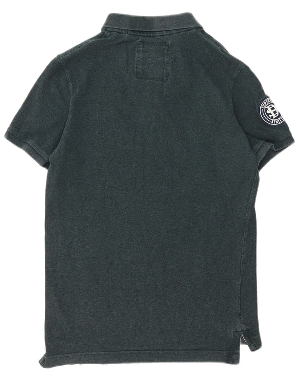 Superdry Mens Graphic Polo Shirt Medium Green Cotton